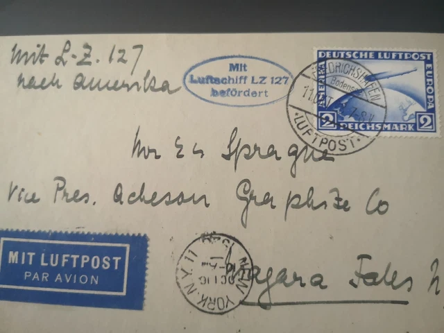 Zeppelinpost  echt gelaufen
