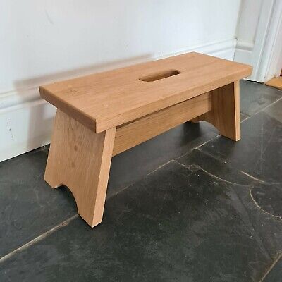 Handcrafted Oak CRACKET - Hop on/Foot/Milking/Child step stool, Plant stand 3