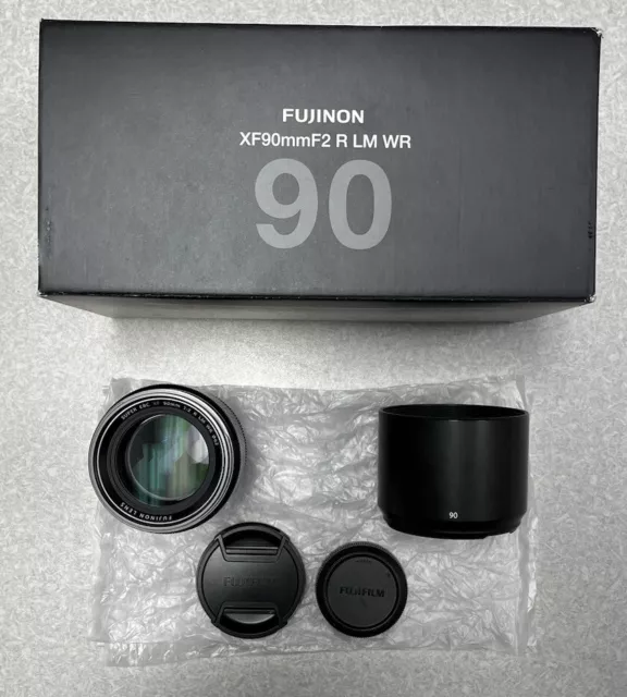FUJIFILM Fuji Fujinon XF 90mm F/2 R LM WR -Near Mint- CIB Complete in Box