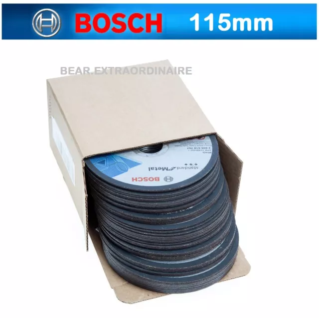 Bosch 115mm Thin Cutting Discs 1mm Wheel Metal Steel Stainless Slitting Cutter