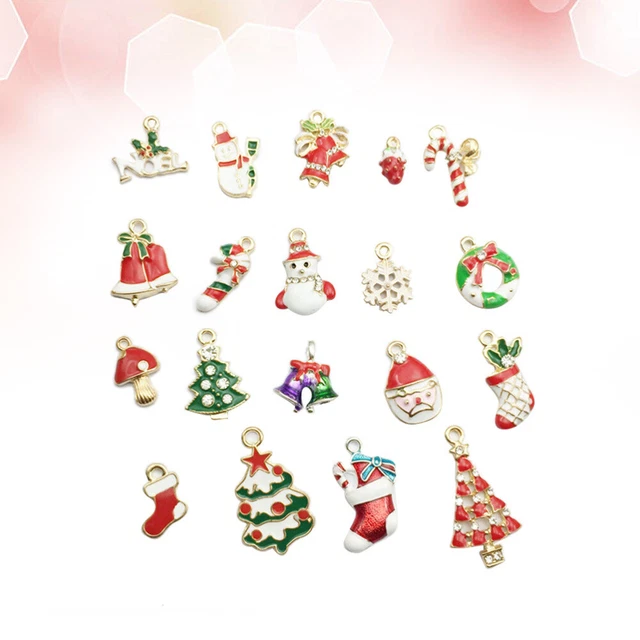 19 Pcs Christmas Pendant Alloy Necklace Pendants Christmas DIY Jewelry