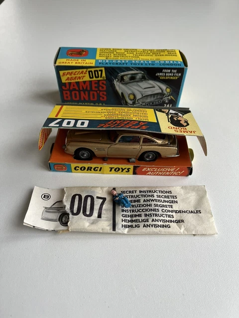 Catalogue Corgi 1965 – Aston Martin DB5, Ford Mustang, Cadillac Safari