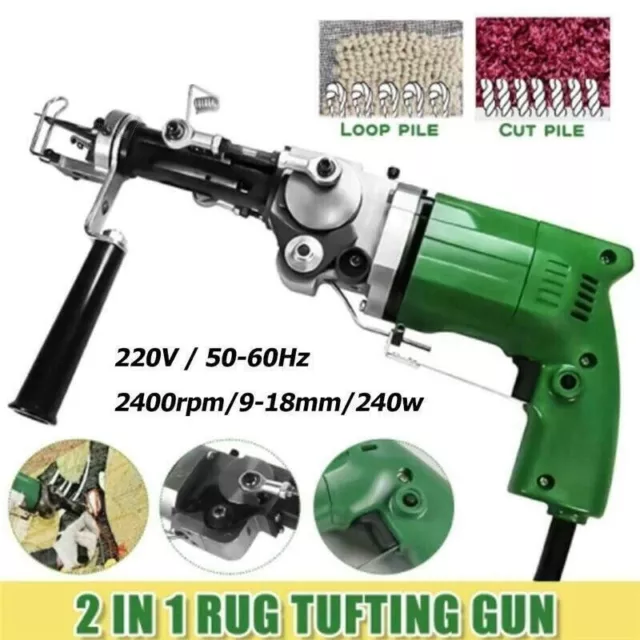 Electric Carpet Hand Tufting Gun Cut Pile&Loop Pile Weaving Flocking Machine