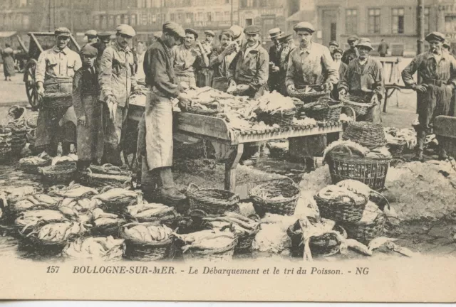 Postkarte Boulogne Über Meer Der Landung und Die Tri Des Poisson