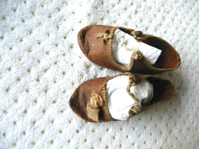 Chaussures Anciennes Pour Poupee Ancienne Jumeau, Bru, Steiner, Sfbj