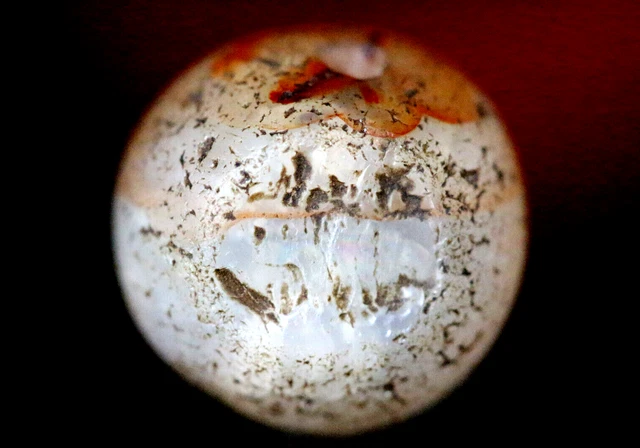 Huge Ancient Agate Dzi Bead Stone With Patina and Stripes, Size 16mm #xx9