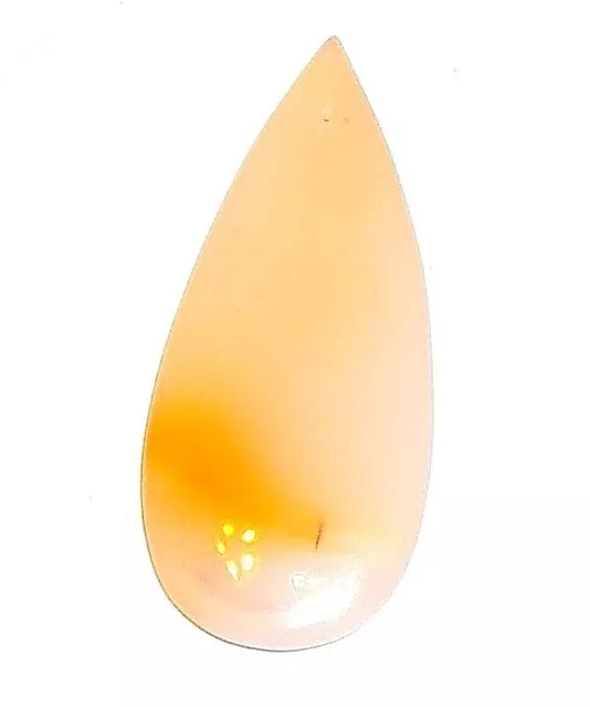 P636 Red Agate 46mm Flat Puffed Teardrop Gemstone Focal Pendant Bead