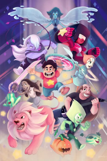 358833 Steven Universe Cartoon Crystal Gems Art Decor Wall Print Poster AU