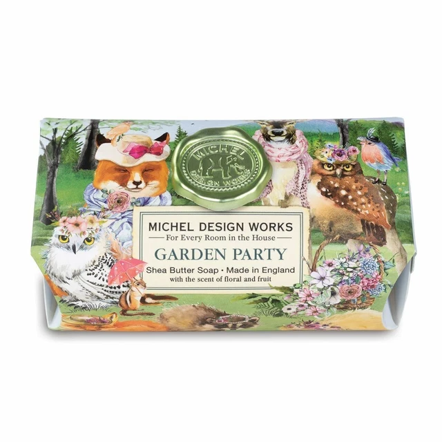 Michel Design Works Large 8.7 oz Artisanal Bar Bath Soap Garden Party