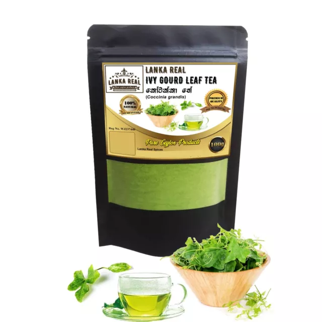 100% Natural Dehydrated - Kowakka Leaf Tea 100g (Ivy Gourd Leaf Tea)