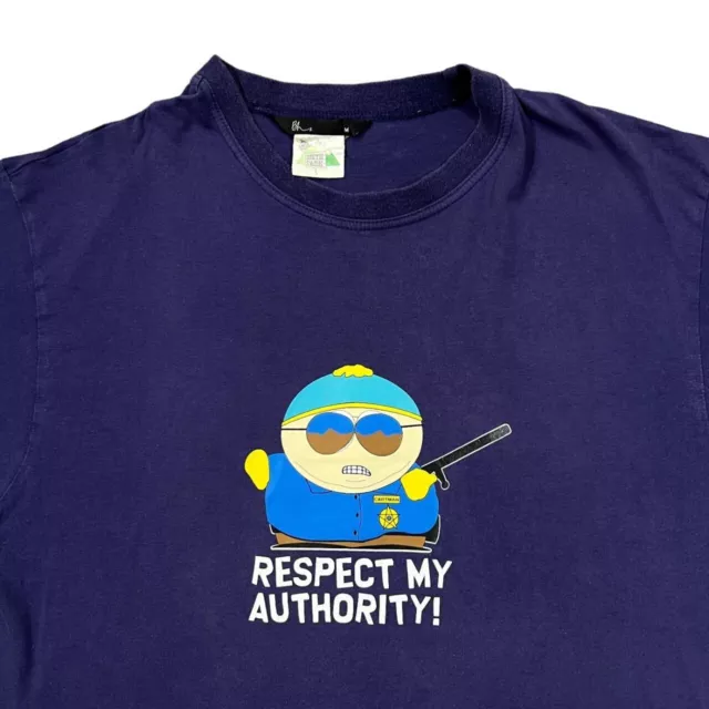 Vintage SOUTH PARK (2000) "Respect My Authority!" Cartman TV Show T-Shirt Medium 2