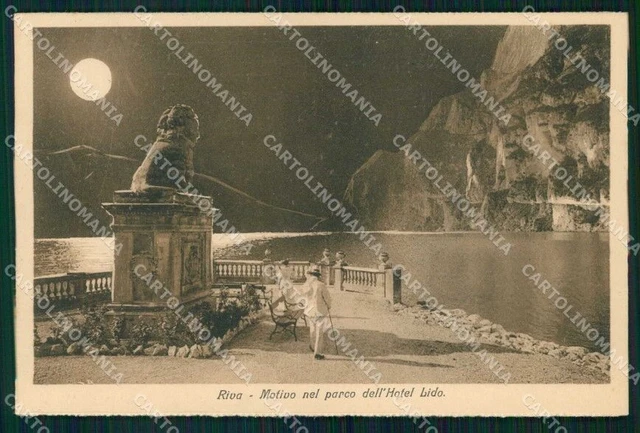 Trento Riva del Garda Parco Hotel Lido Chiaro di Luna cartolina RT0462