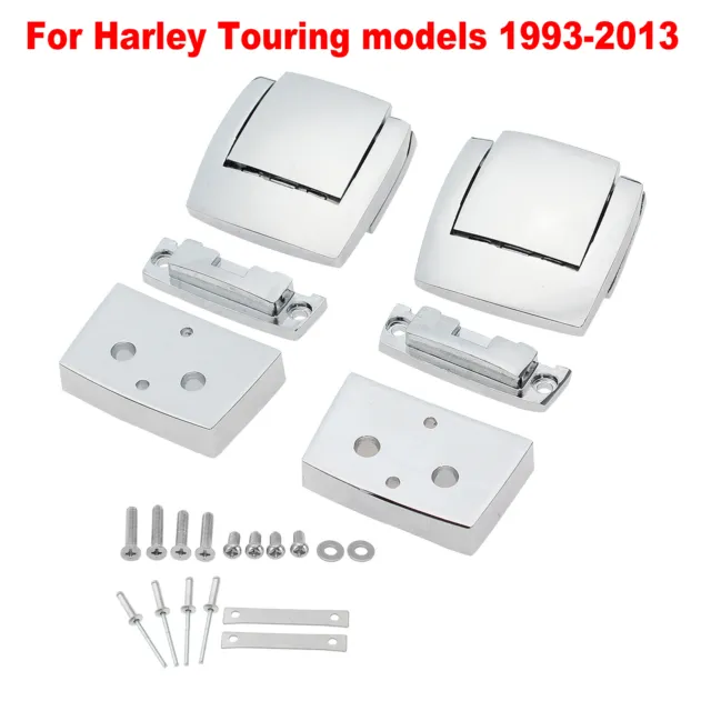 Chrome Pack Trunk Latches For Harley Touring Electra Street Glide 1993-2013