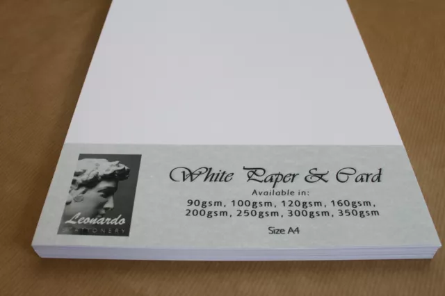 A4 SMOOTH WHITE PREMIUM QUALITY PAPER OR CARD 160gsm 200gsm 250gsm 300gsm 350gsm