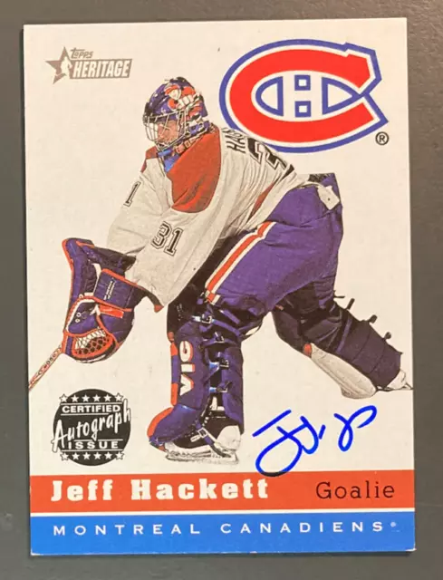 JEFF HACKETT 2000-01 Topps Heritage Autograph - HAJH