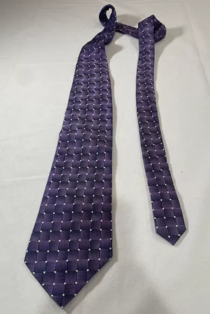 Corbata geométrica púrpura Strafford
