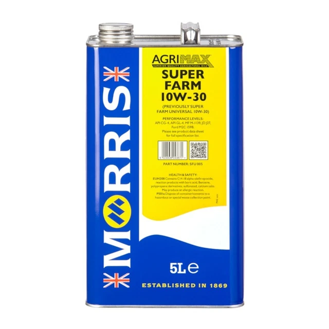 MORRIS 5LTR AGRIMAX Universal Super Farm 10W-30 Tractor Engine ...