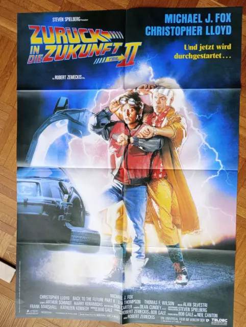 ZURÜCK IN DIE ZUKUNFT 2 Filmplakat A1 Spielberg Hauptmotiv Michael J. Fox