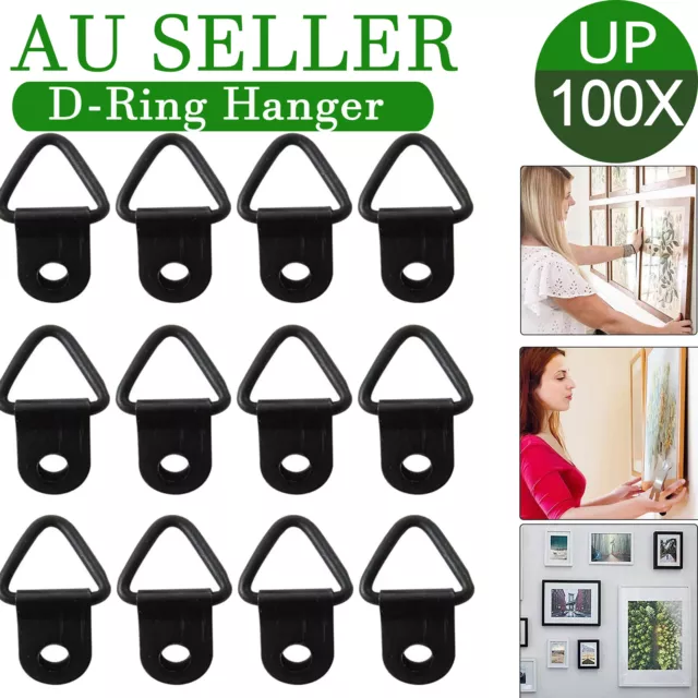 Rustark 110Pcs Small Triangle Ring Picture Hangers Frame Hanging Hangers  Single Hole with Screws for Wooden Frame and Cross Stitch - Amazon.com