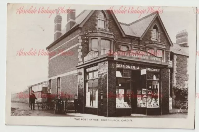 Old Postcard Whitchurch Post Office Cardiff Glam South Wales Real Photo Used1913