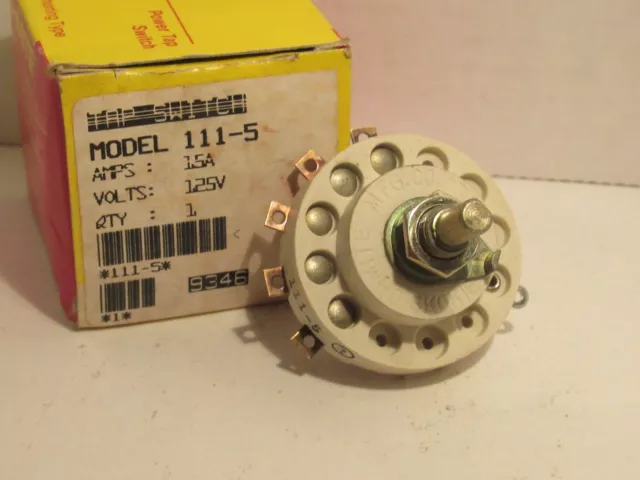 New Ohmite 111-5 15A 125V Rotary Tap Switch