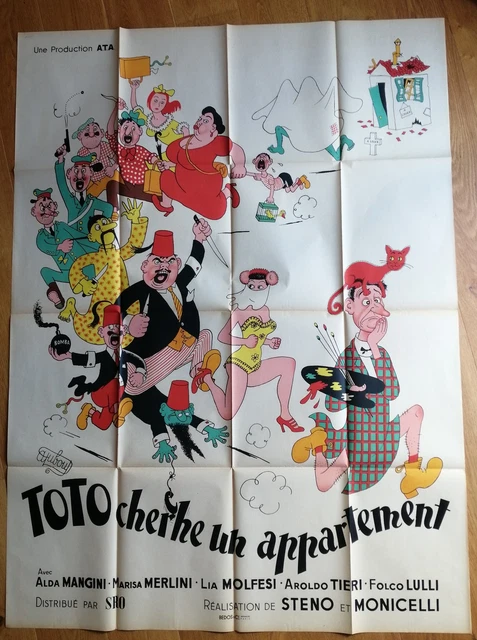 TOTO CHERCHE UN APPARTEMENT affiche cinema originale 160x120 cm '49 DUBOUT