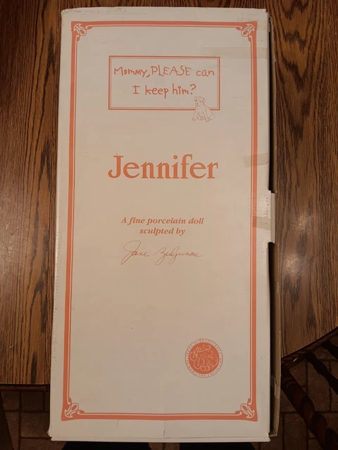 Vintage Hamilton Heritage Collection "Jennifer" Porcelain Doll by Jane Zidunas