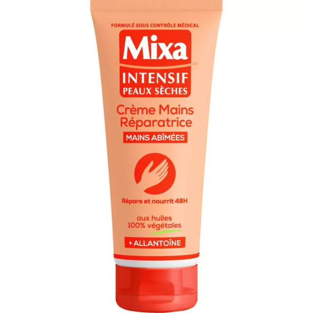 LOT DE 6 - MIXA - Intensif peaux sèches Crème mains réparatrice Allantoine - tub