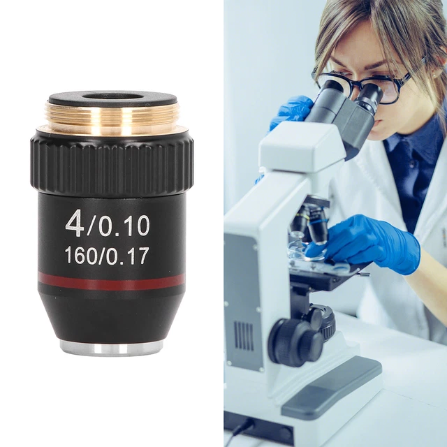 4X High Magnification Lens Microscope Lens Coating Corrosion Resistant 40.10