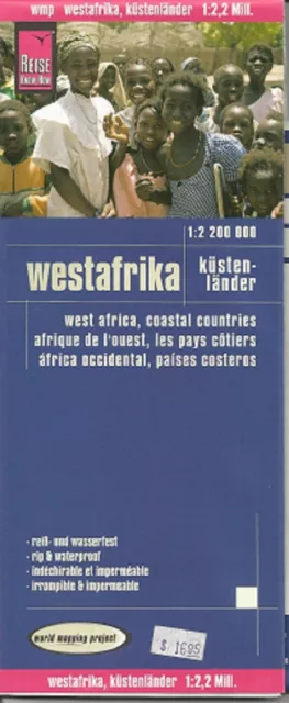 West Africa Map by Reise Know How