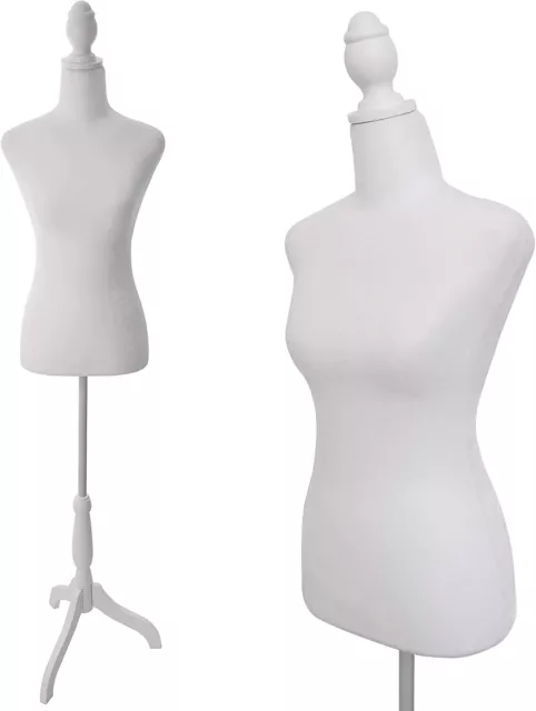 Used Female Mannequin Torso Dress Clothing Form Display Body Tripod Stand