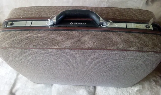 Vintage Samsonite Hard Suitcase Silhouette 4 Supra Key Locks and Wheeled