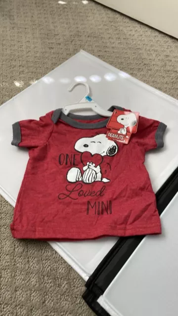 Peanuts Snoopy One Loved Mini Tee 3-6 Months