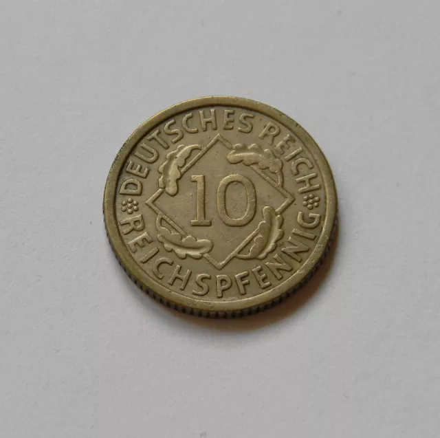 WEIMAR: 10 Reichspfennig 1933 G, J. 317, sehr schön, I.