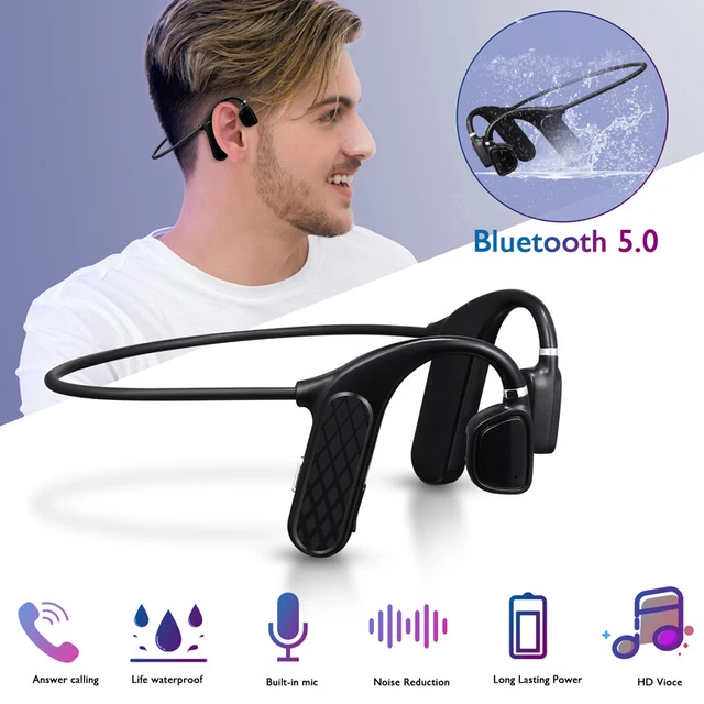 Bluetooth 5.0 Wireless Bone Conduct Headphones Earbuds Outdoor Sport Headset