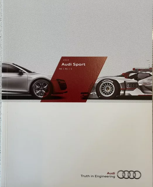 2014 Audi Sport Brochure R8 RS7 RS6 S8 S7 S6 S5 S4 TTS SQ5 US Sales Catalog New