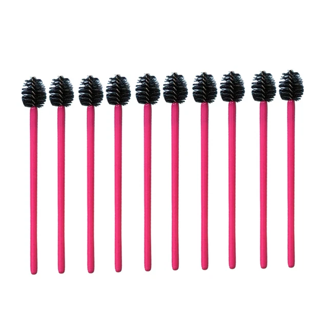 100 piezas Cepillos para pestañas Manija Desechable Varilla Lisa Maquillaje Cepillos para pestañas