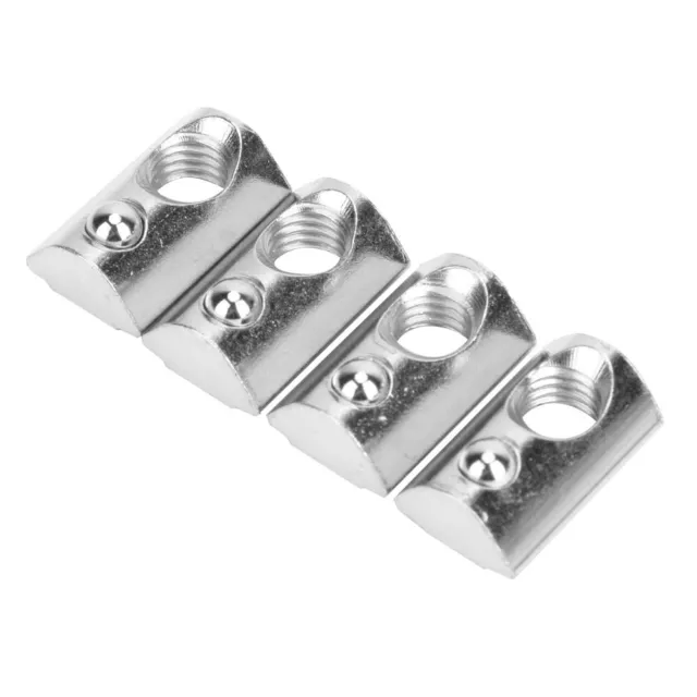 50Pcs M8 EU Standard Elastic Nut Aluminum Profiles T Slot Spring Nuts Fasteners☃