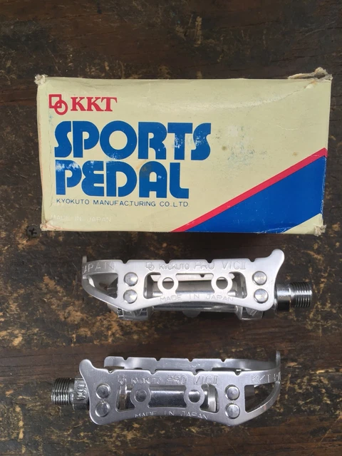 NOS KKT Kyokuto Pedales Track SPA - Alu Chromé, 9/16", Made In Japan (rare)