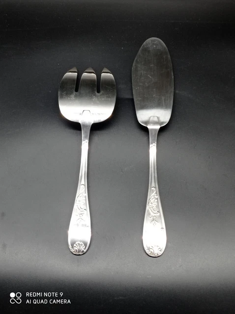 SÉRIE DE 6 couverts à Poisson en Métal Argenté Style Louis XVI EUR 65
