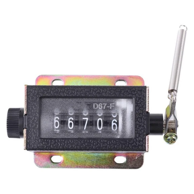 5-stelliger mechanischer Zähler, rücksetzbarer Rundentimer DE