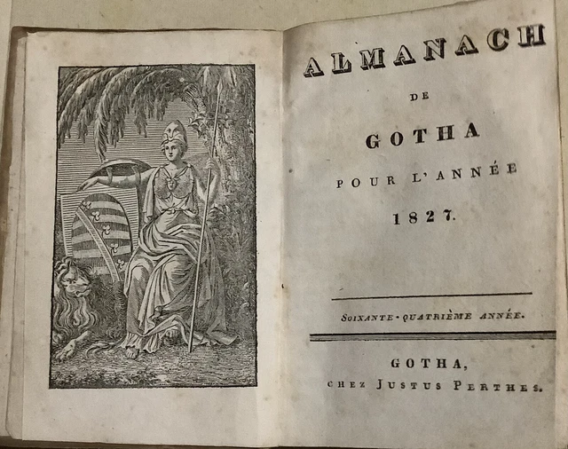 ALMANACCO-ALMANACH DE GOTHA Pour L’annee 1827-Justus Perthes EUR 40,00 ...
