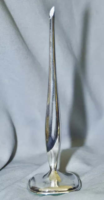 Vase Solifleur versilbert, quadratisch, 50er Jahre, 20 cm