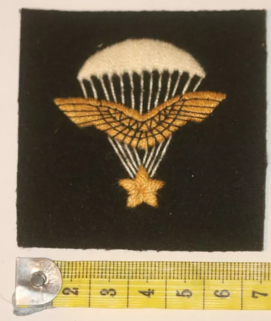 Wwii Pattern French 1St Rcp Airborne Parachute Cloth Badge On Black Felt