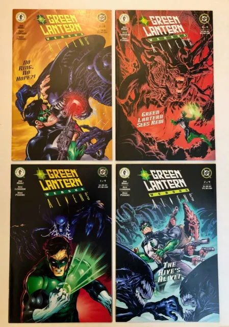 Green Lantern vs Aliens #1 2 3 4 LOT/FULL RUN Dark Horse Comics DC 2000 VF/NM