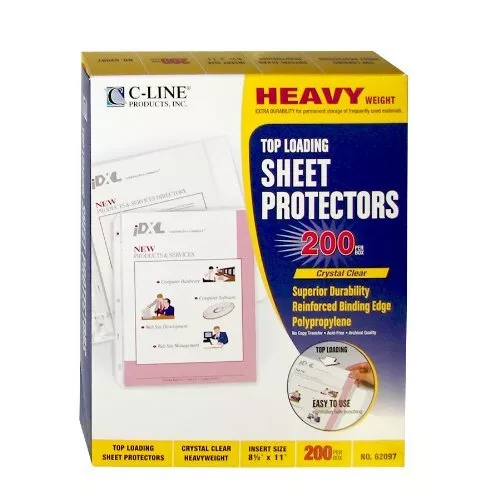 C-line Polypropylene Top Loading Sheet Protector - Letter 8.50" X 11" -