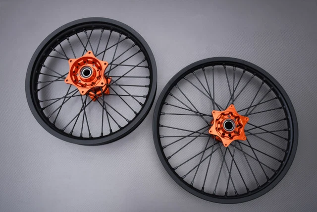 COMPLETE OFF-ROAD MX Front + Rear Wheels Rims KTM EXCF 450 2024-X 21 ...