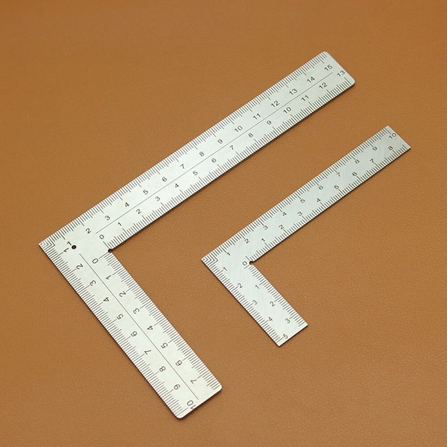 Mini L Shape Ruler Stainless Steel Square 90 Turning Ruler For Student Carpenter
