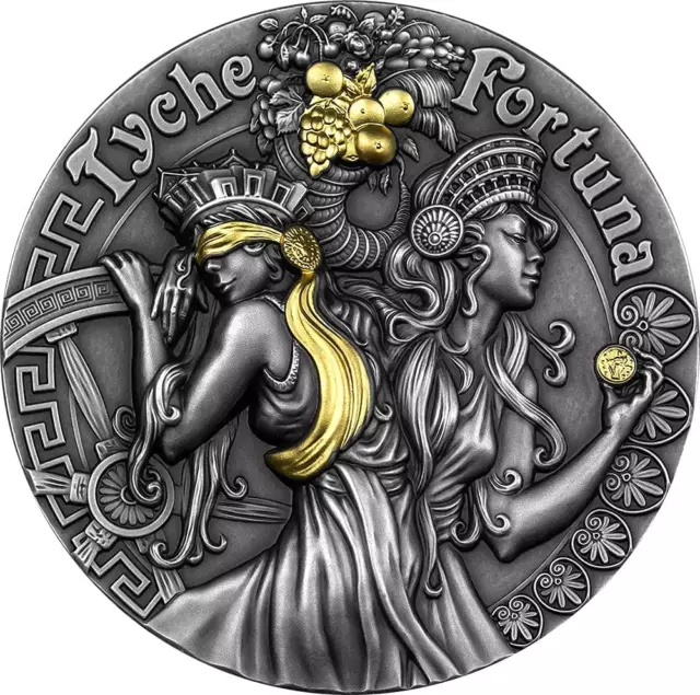 Fortuna And Tyche Goddesses 2oz Silver Coin - Niue 2021 (Limited Mintage 500pcs)