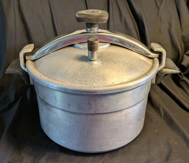 ANCIENNE COCOTTE MINUTE SEB 10 LITRES EN ALUMINIUM VINTAGE Super État